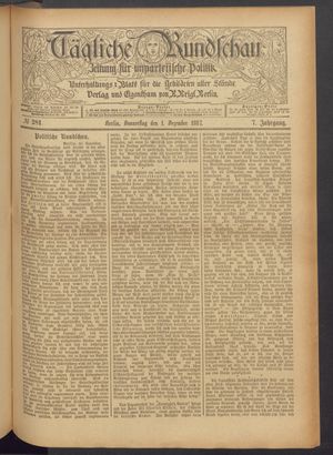 Tägliche Rundschau vom 01.12.1887