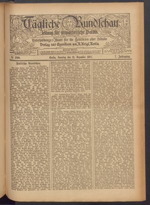 Tägliche Rundschau vom 11.12.1887