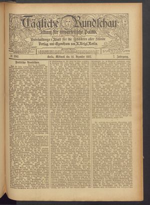 Tägliche Rundschau vom 14.12.1887