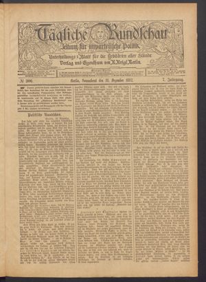 Tägliche Rundschau vom 31.12.1887