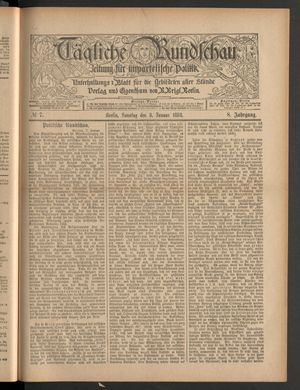 Tägliche Rundschau vom 08.01.1888