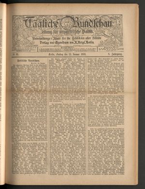 Tägliche Rundschau vom 13.01.1888