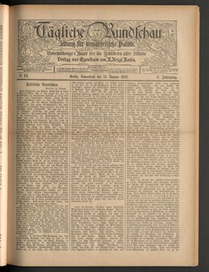 Tägliche Rundschau vom 14.01.1888