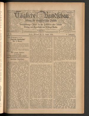 Tägliche Rundschau vom 25.01.1888
