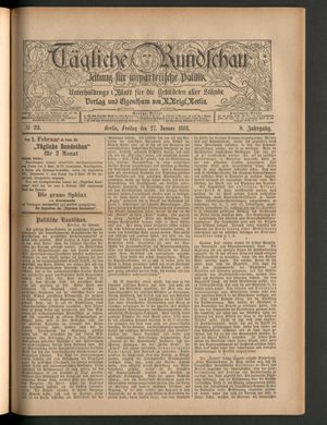 Tägliche Rundschau vom 27.01.1888
