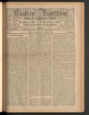 Tägliche Rundschau vom 02.02.1888