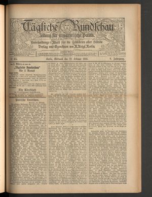 Tägliche Rundschau vom 22.02.1888