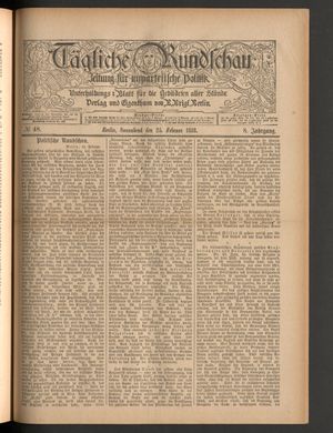 Tägliche Rundschau vom 25.02.1888