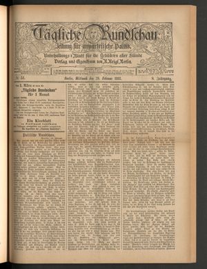 Tägliche Rundschau vom 29.02.1888