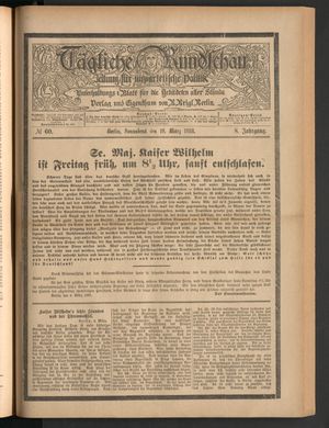 Tägliche Rundschau vom 10.03.1888