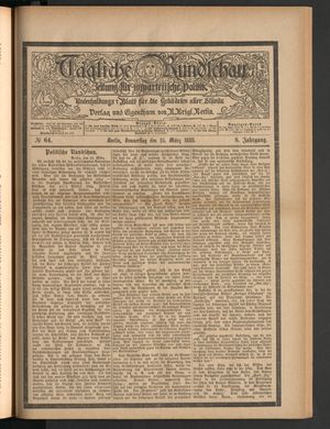 Tägliche Rundschau vom 15.03.1888