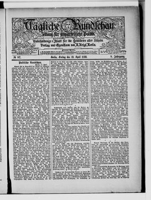 Tägliche Rundschau vom 13.04.1888