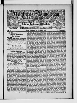 Tägliche Rundschau on Apr 28, 1888