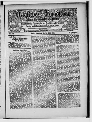 Tägliche Rundschau on May 26, 1888