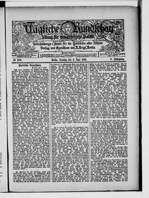 Tägliche Rundschau vom 03.06.1888