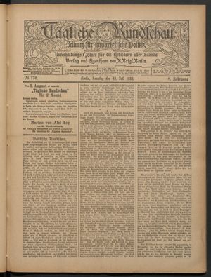 Tägliche Rundschau on Jul 22, 1888