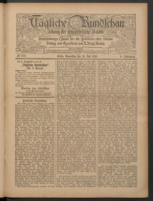 Tägliche Rundschau vom 26.07.1888