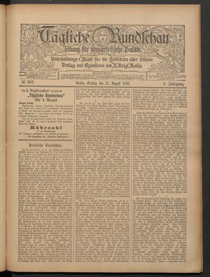 Tägliche Rundschau vom 17.08.1888