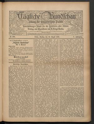 Tägliche Rundschau vom 28.08.1888