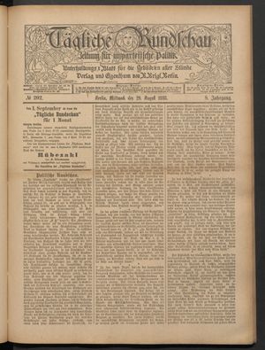 Tägliche Rundschau vom 29.08.1888