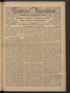 Tägliche Rundschau vom 20.09.1888