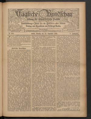 Tägliche Rundschau vom 25.09.1888