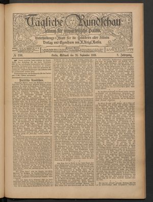 Tägliche Rundschau vom 26.09.1888
