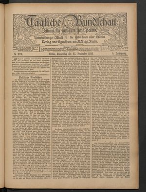 Tägliche Rundschau vom 27.09.1888
