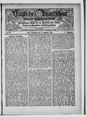 Tägliche Rundschau vom 17.11.1888