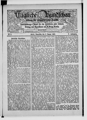 Tägliche Rundschau on Jan 3, 1889