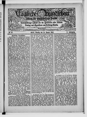Tägliche Rundschau on Jan 15, 1889