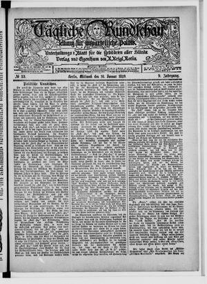 Tägliche Rundschau on Jan 16, 1889