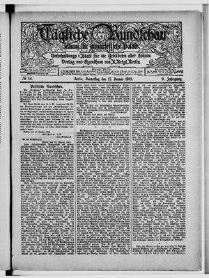 Tägliche Rundschau on Jan 17, 1889