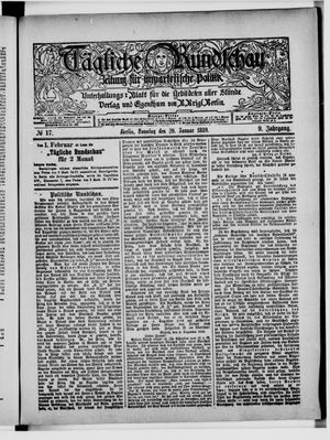 Tägliche Rundschau on Jan 20, 1889