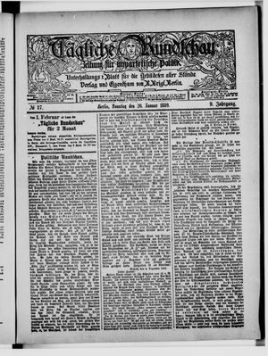 Tägliche Rundschau vom 20.01.1889