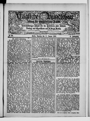 Tägliche Rundschau vom 27.01.1889