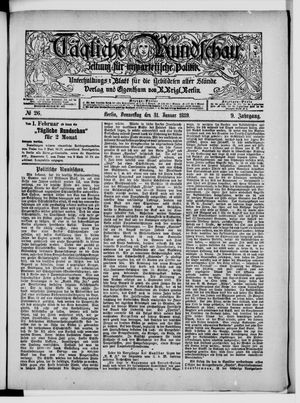 Tägliche Rundschau vom 31.01.1889