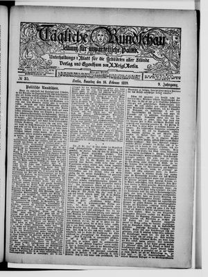 Tägliche Rundschau on Feb 10, 1889