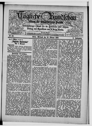 Tägliche Rundschau on Feb 20, 1889
