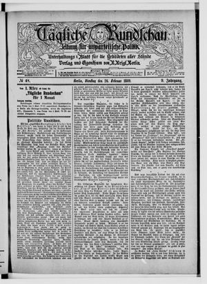 Tägliche Rundschau vom 26.02.1889