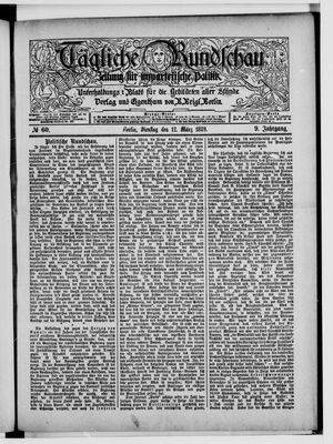 Tägliche Rundschau on Mar 12, 1889