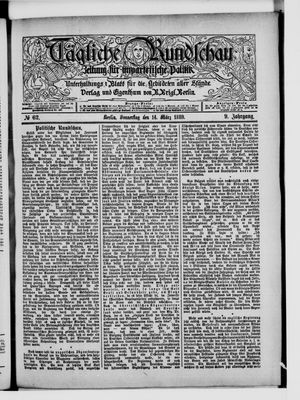 Tägliche Rundschau on Mar 14, 1889