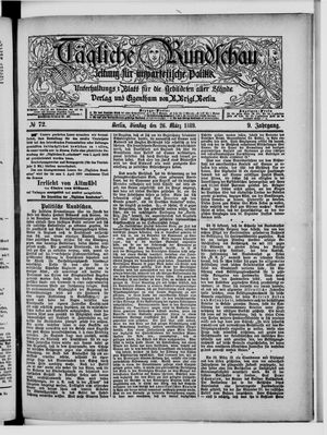 Tägliche Rundschau vom 26.03.1889