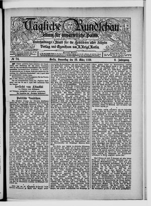 Tägliche Rundschau vom 28.03.1889