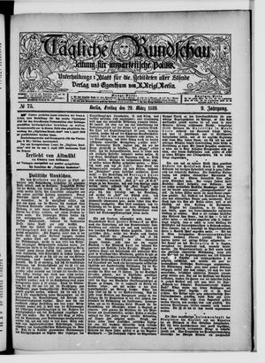 Tägliche Rundschau vom 29.03.1889
