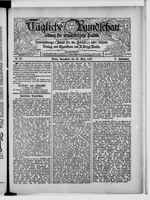 Tägliche Rundschau on Mar 30, 1889