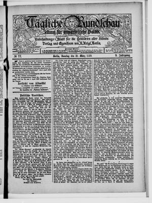 Tägliche Rundschau vom 31.03.1889