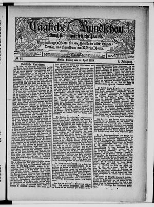 Tägliche Rundschau vom 05.04.1889