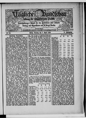 Tägliche Rundschau on Apr 7, 1889