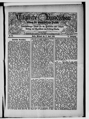 Tägliche Rundschau on Apr 17, 1889